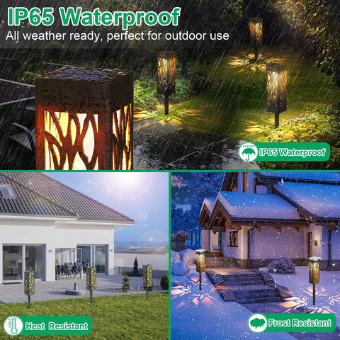 Upgraded Solar Pathway Lights Bigger And Brighter Outdoor LED Landscape Lighting for Path Yard and Walkway Waterproof Solar Powered 8 Pack