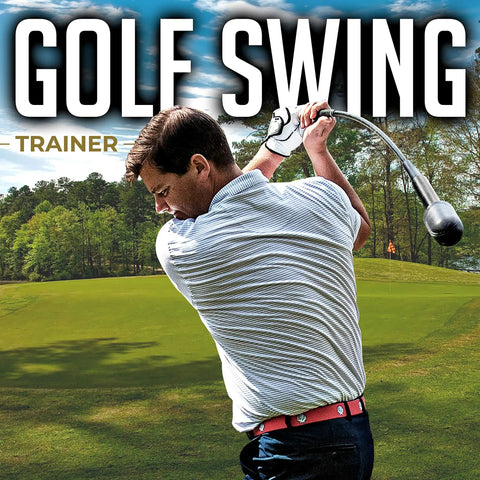 Golfer using Golf Swing Tempo Trainer Warm Up Tool 48 Inch for Consistent Rhythm and Balance during swing on course