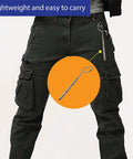 Person wearing pants with attached Tiny Precision Screwdriver Set For Eyeglasses, Watches, Phones And Jewelry, Portable Grab And Go Repair Kit