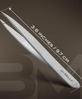 Pointed Tweezers Pro Grade High Carbon Stainless Steel Needle Nose Fine Point For Precision Hair Removal 3.8 inches