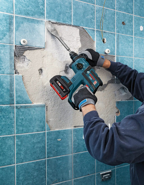 Tile Chisel For SDS Plus Hammer Quick Tile And Grout Removal With Flat Spade Design And Self Sharpening Edge Pro Grade Prying