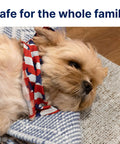 Dog lying on Nature's Grip Stays Put Non Slip Rug Pad 2x6 Feet 1/16 Inch Thick Rubber and Jute Eco Friendly Underlayment