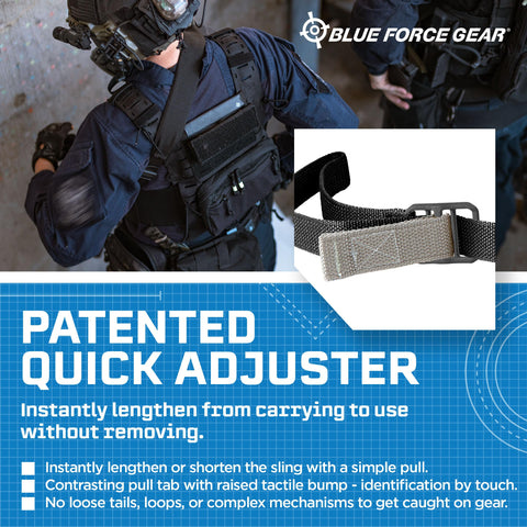 Image showing Two Point Adjustable Tac Sling With Quick Adjuster, Made In The USA, Berry Compliant, Invista Cordura Webbing, OD Green Rifle Sling For Fast Transitions