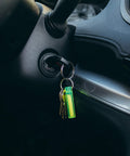 Ni Glo 2-Inch UV Rechargeable Glow Keychain For Camping Scuba Diving Night Fishing Hiking Emergency Kits And Everyday Carry A Multi-Purpose Glow In The Dark Accessory Attaches To Keys Backpacks Zippers Green 2 Pack in car ignition