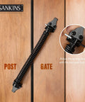 14 Inch Beefy Heavy Duty Self Closing Gate Spring For Wood And Vinyl Fences, Adjustable Tension, Rust Resistant Steel Outdoor Gate Closure Hardware, 4 Pack on wood gate