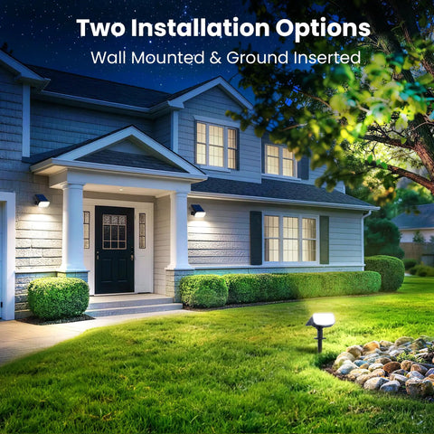 Hella Bright Solar Spotlights Outdoor Waterproof Cool White Landscape Lighting With High And Low Dual Modes Slick Weather Resistant Design That Really Stands Out Top Shelf 4 Pack Bundle