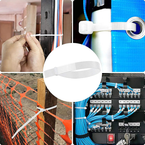 Collection of uses for 1000 Piece Zip Tie Set For Every Project, 12 Inch Beefy Heavy Duty Self Locking Nylon Cable Ties, 40 Lb Tensile Strength