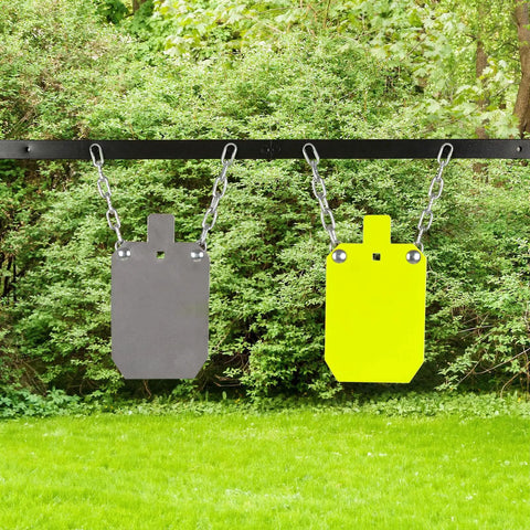 Premium Half Inch AR500 Steel Shooting Target For Outdoors With Durable Gong Silhouette 7x12 Inch Laser Cut Edges And Paint Stencil