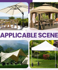 Various canopies and gazebos with Canopy Leg Weight Bags 4-Pack With Adjustable Straps And Heavy Duty Velcro for stable anchoring.