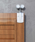 Heavy Duty Galvanized Steel Exterior Sliding Barn Door Roller Kit For Outdoor Use installed on wood door