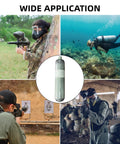 CE EN Certified 2L 122 Cu In 4500 Psi Air Tank for Paintball HPA PCP and Scuba Carbon Fiber used in various activities