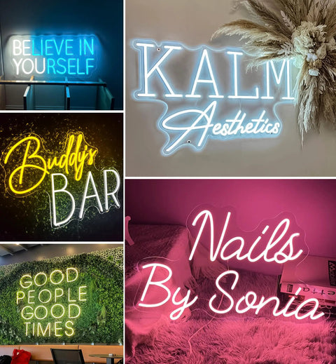 Custom Neon Sign LED Light Up Name Sign For Weddings Bars Salons Beauty Biz And Events Personalize Neon Light