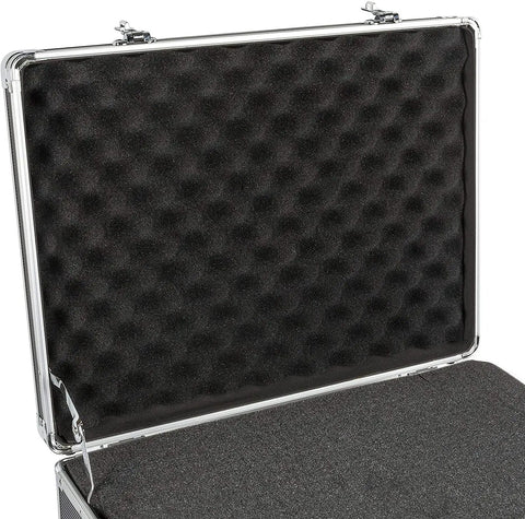 Open medium aluminum hard case with pre-cut foam for easy travel and storage of drones and gear for DJI Mavic series Autel Evo Ryze Tello and more built tough for real world travel.