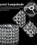 Crystal Lamp Shade For Ceiling Lights Dainty Chandelier Lampshade Fitting For Living Room Bedroom Bathroom Weddings