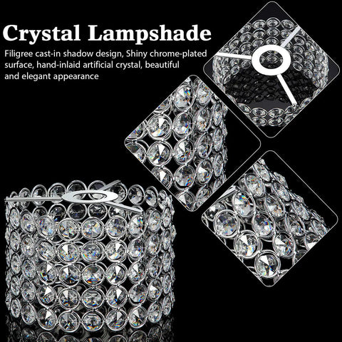 Crystal Lamp Shade For Ceiling Lights Dainty Chandelier Lampshade Fitting For Living Room Bedroom Bathroom Weddings