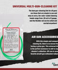 PatchWorm Multi Caliber Pocket Gun Cleaning Kit For.20 To.50 Calibers packaging with flexible green coiled rod