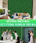 Artificial Boxwood Roll Panels 48x120 Inches Cover 40 Sq Ft UV Resistant Faux Ivy Leaves Privacy Fence Screen in indoor settings