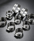 Heavy Duty 60Pc Hose Clamp Kit Set 1/4 to 1-1/2 Inch 304 Stainless Steel Worm Gear Clamps For Auto Intercooler Plumbing Pipe And Fuel Line, assorted sizes