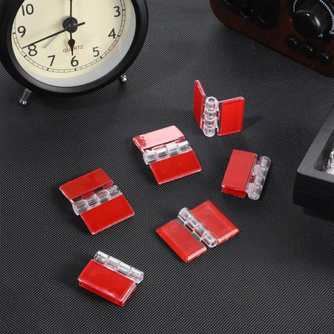 8 Pack Clear Acrylic Self Adhesive Hinges For Cabinets Drawers Lids And Displays Transparent Folding Hinge Continuous Piano Hinge 35x25mm