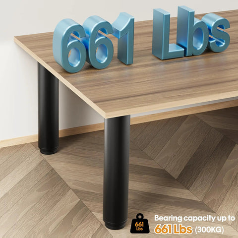 Solid As A Rock Adjustable Metal Furniture Legs Set Of Four for beds, sofas, and dressers with 661 lbs bearing capacity.
