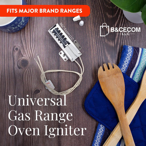 Universal Gas Oven Igniter Replacement Kit For Major Brands No Brainer Install Gas Stove Igniter on wood with kitchen tools