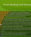 Green reading drill manual with steps for Putting Trainer With Mirror Practice Aid To Align Eyes And Putter Face, Groove And Path