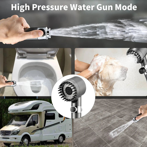 Filtered Shower Head With Handheld For Hard Water High Pressure Experience showing versatile uses in various settings