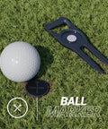 Six In One Premium Golf Divot Tool With Magnetic Ball Marker Bottle Opener Club Tee Groove Cleaner And Putting Alignment For Greens
