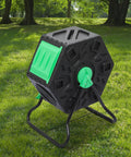 80 Gallon Outdoor Compost Bin BPA Free Material All Season Durable Yet Lightweight No Hassle Setup in garden on grass