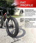 Pair Of 26 X 4.0 Fat Mountain Bike Tires Foldable 100559 Anti Puncture 3mm Nylon Antipuncture With Kevlar Bead For All Terrain Grippy Traction On Sand Snow Dirt Standard 26 Inch Fat Rims on fat bike