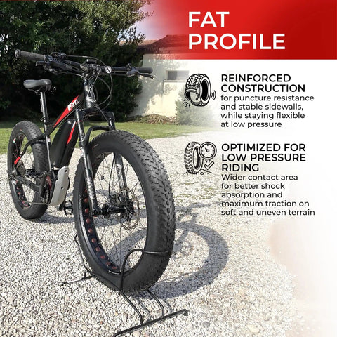 Pair Of 26 X 4.0 Fat Mountain Bike Tires Foldable 100559 Anti Puncture 3mm Nylon Antipuncture With Kevlar Bead For All Terrain Grippy Traction On Sand Snow Dirt Standard 26 Inch Fat Rims on fat bike