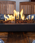 Tabletop Firebowl Fire Pit With Smokeless Odorless Flame Dope Push Button Ignition 33,000 BTU Heat Umbrella Hole Mount