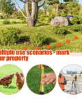 20 Pack 5 Inch Low Profile Survey Markers High Visibility Orange Yard Stakes for Patios Lawn Edges Gardens