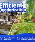 Septic Tank Treatment 12 Pack For 1 Year Supply, Dissolvable Enzyme Packs, before and after lawn deodorization effect