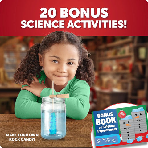 Santa's Christmas Science Workshop Kit For Kids Ages 8 Plus Hands On Holiday Experiments With Five Festive Projects Like Instant Snow, Growing Crystals, And Fun Chemistry Activities For Smart Holiday Learning.