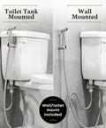 Handheld Bidet Sprayer Kit For Toilet And Cloth Diaper Sprayer Set, Stainless Steel, Easy To Install, Toilet and Wall Mounted