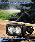 Upgraded Headlight Kit For Sur Ron Segway X260 And Talaria Sting R MX4 With Plug And Play Installation showing waterproof light