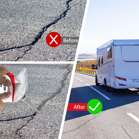 Fast Curing Concrete Crack Filler Sealant Waterproof Caulk For Driveways, Sidewalks, Walls And Foundations application result
