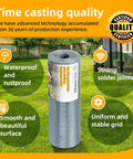 8 Inch By 25 Foot Hardware Cloth With 1/4 Inch Hole Welded Mesh Fencing roll displayed in a garden setting.