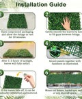 Installation guide for 24 Pack 20x20 Inches Artificial Boxwood Panels For Privacy Hedge Screen Outdoor Indoor Garden Fence