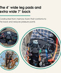Pro Tree Saddle Harness With Memory Foam Back Support And Leg Straps For Arborist Climbing Gear in use, medium size