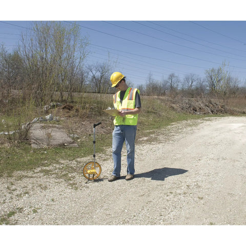 Contractor Grade Measuring Wheel For The Job Site With 3 Foot Circumference, Easy Read 5 Digit Counter For Feet And Inches