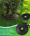 236 Ft Garden Landscape Edging Kit With 2 Inch Tall Border 216 Anchoring Spikes 21 Connectors Flexible Plastic Border Roll In Use Around Tree