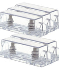 Heavy Duty Anl Inline Fuse Holder Kit For 1/0 2 4 AWG Car Wiring with clear shatter-resistant cover and premium nickel contacts.