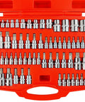 32 Piece Hex Bit Socket Master Set With Allen Sockets Quarter Inch Three Eighths Inch And Half Inch Drives SAE And Metric 2mm To 19mm