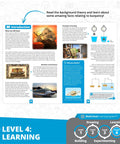Page spread showing introduction to buoyancy concepts in Buoyancy Science STEAM Toy Kit For Ages 8 And Up Nonmotorized Construction Set.