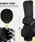 15 Way Golf Cart Bag With Divider Top, Easy Access Handles, Rain Cover, And Full Club Organization For Quick Access, Durable Build