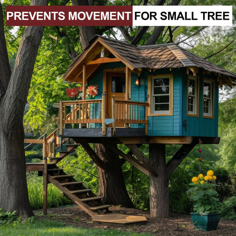 Five Inch Static Uplift Arrestor For Tree Platforms Carbon Steel Bracket With Lag Bolts To Secure Treehouse Fort Tab To Beam And Prevent Movement On Small Trees Easy DIY Installation For Builders And Weekend Warriors
