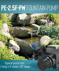 Compact Submersible Pump For Small Ponds And Fountains, 115 Volt Direct Drive, 1/28 HP, 475 GPH, 15 Ft Cord, Epoxy Encapsulated