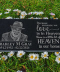Custom Black Granite Memorial Stone With Your Image For Outdoor Garden And Cemetery Use Personalized Headstone Or Grave Marker Plaque